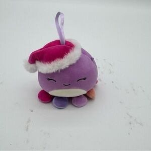 Squishmallows  6" BEULA Purple Christmas Santa Octopus